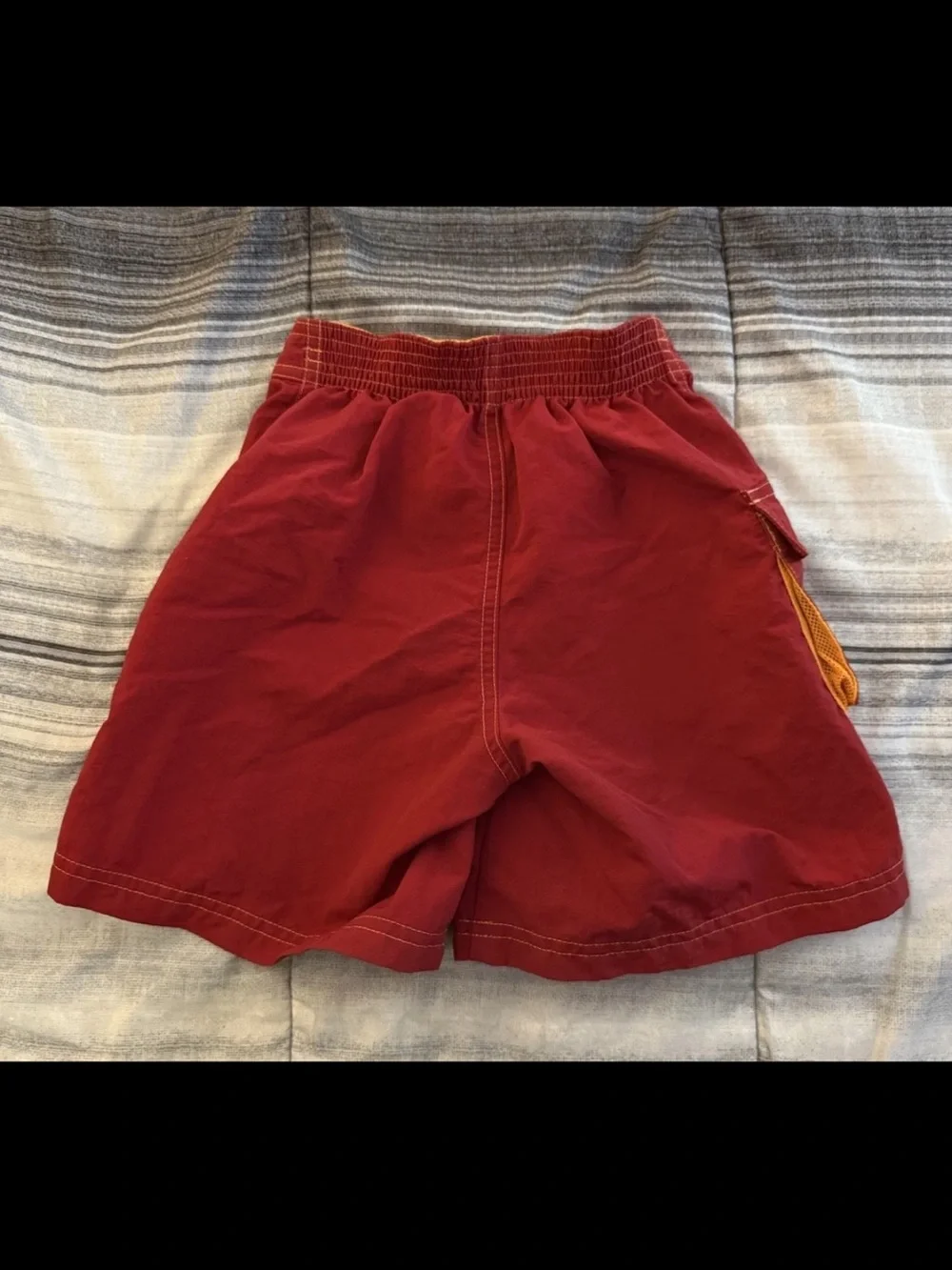 OLD NAVY Boys Dark Red/Yellow Swimming Trunks Shorts 4/5